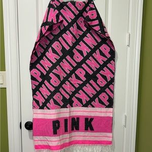 Victoria’s Secret PINK Large Graphics Fringed Scarf Shawl